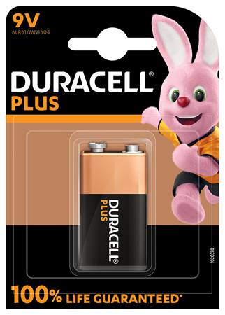 Duracell Plus 9V alkaliskt 10x1-p